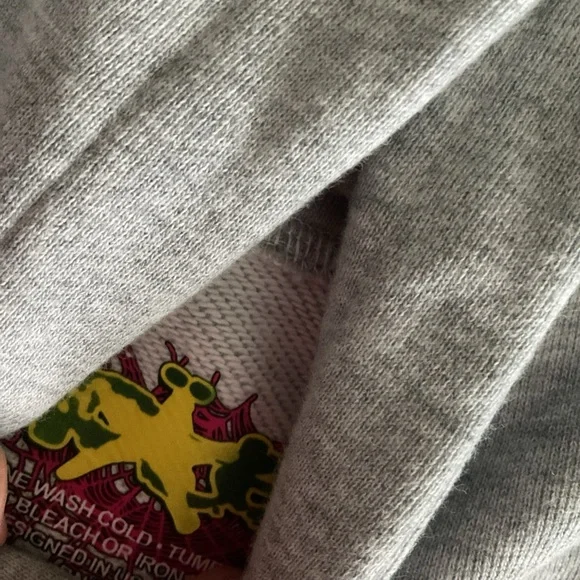 Sp5der hoodie heather grey brand new size large